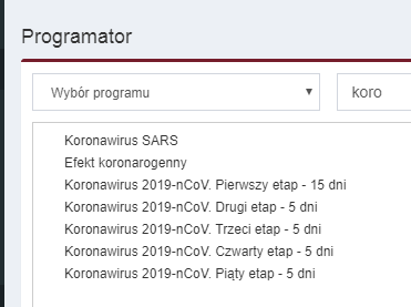 Koronawirus-programator